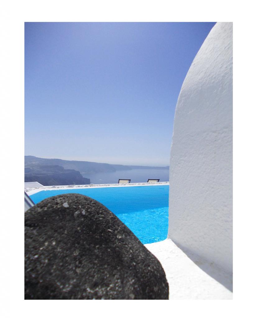 Piscine à Santorini