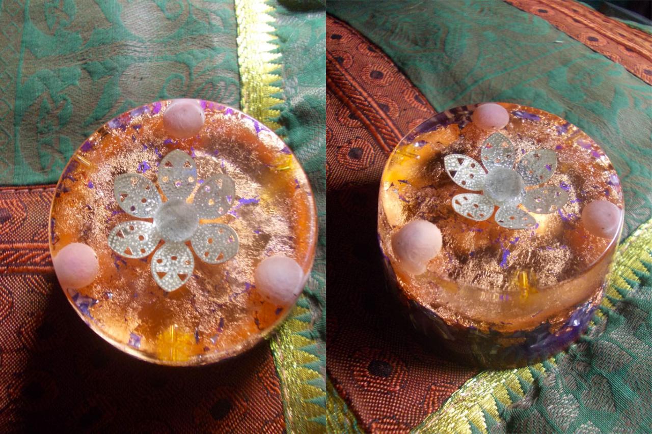 ' Naïa's Heart ' avec Citrine et Améthyste'